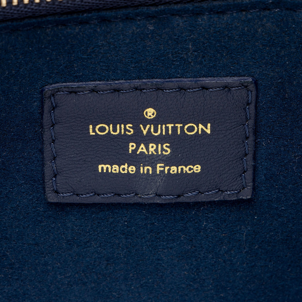 Louis Vuitton Calf Leather Monogram Canvas Double V Satchel