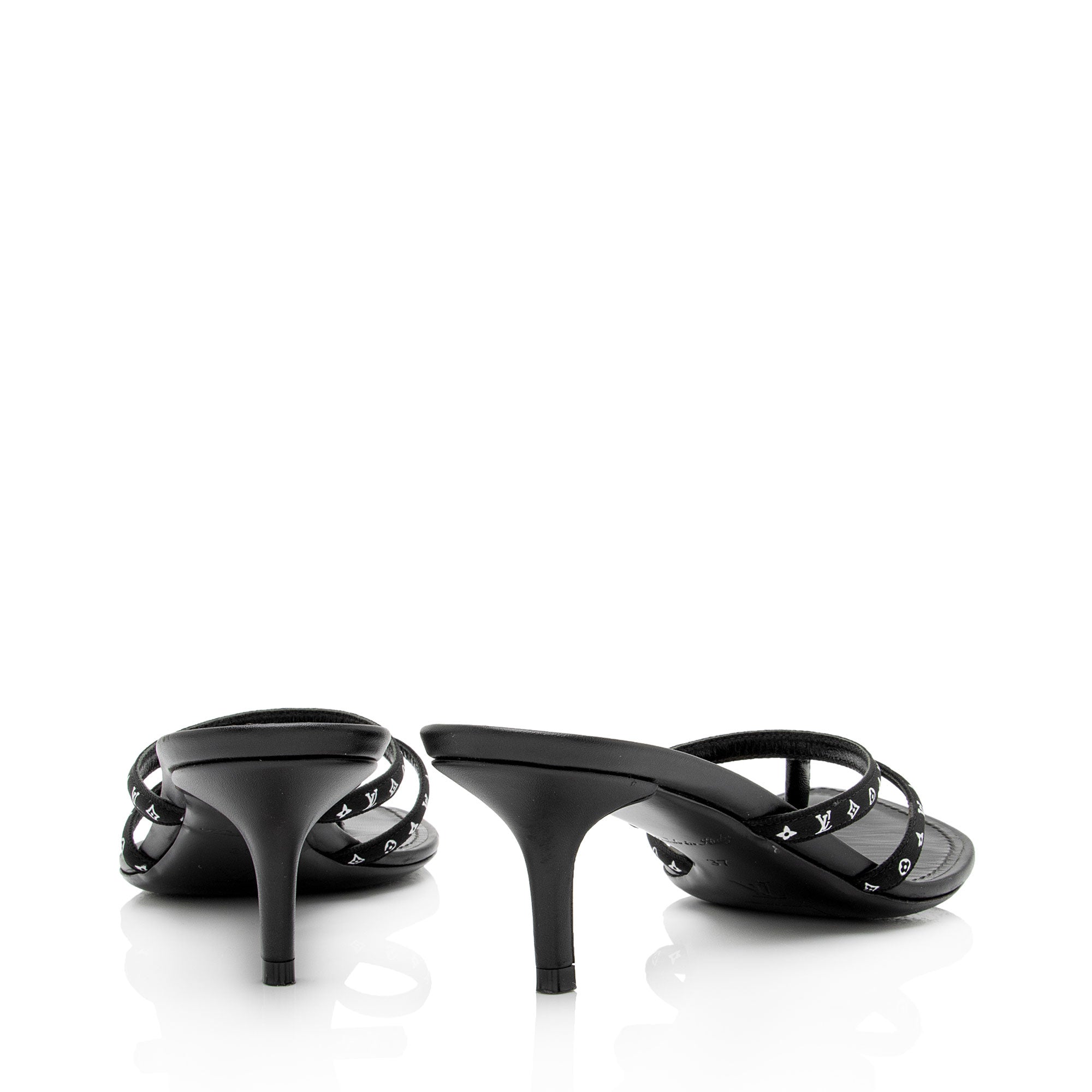 Louis Vuitton Monogram Calfskin Citizen Sandals - Size 7 / 37 (SHF-Qx95Uc)