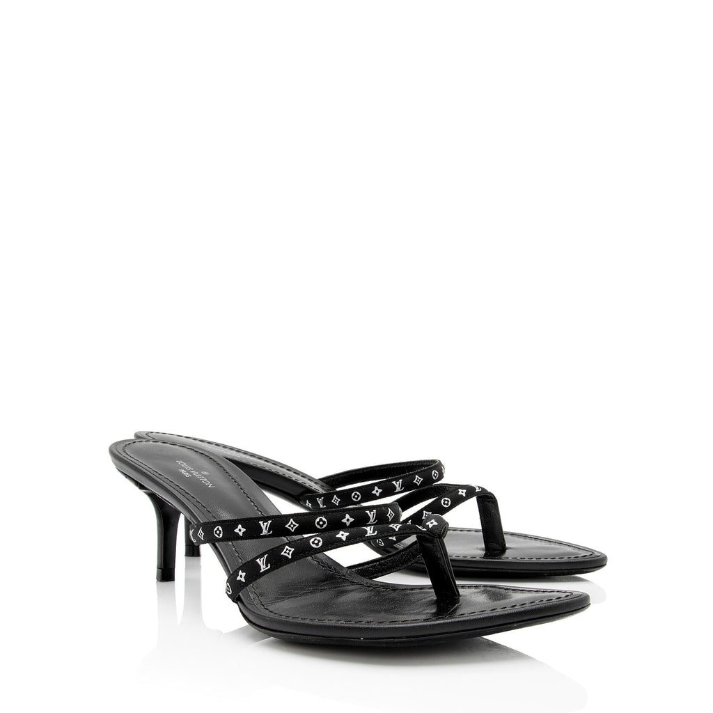 Louis Vuitton Monogram Calfskin Citizen Sandals - Size 7 / 37 (SHF-Qx95Uc)