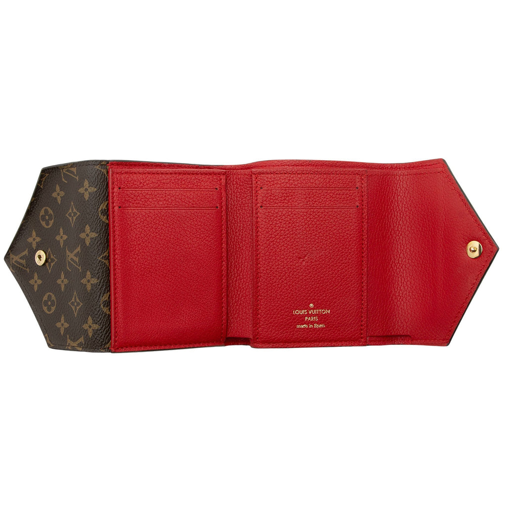 Louis Vuitton Calfskin Monogram Canvas Double V Compact Wallet