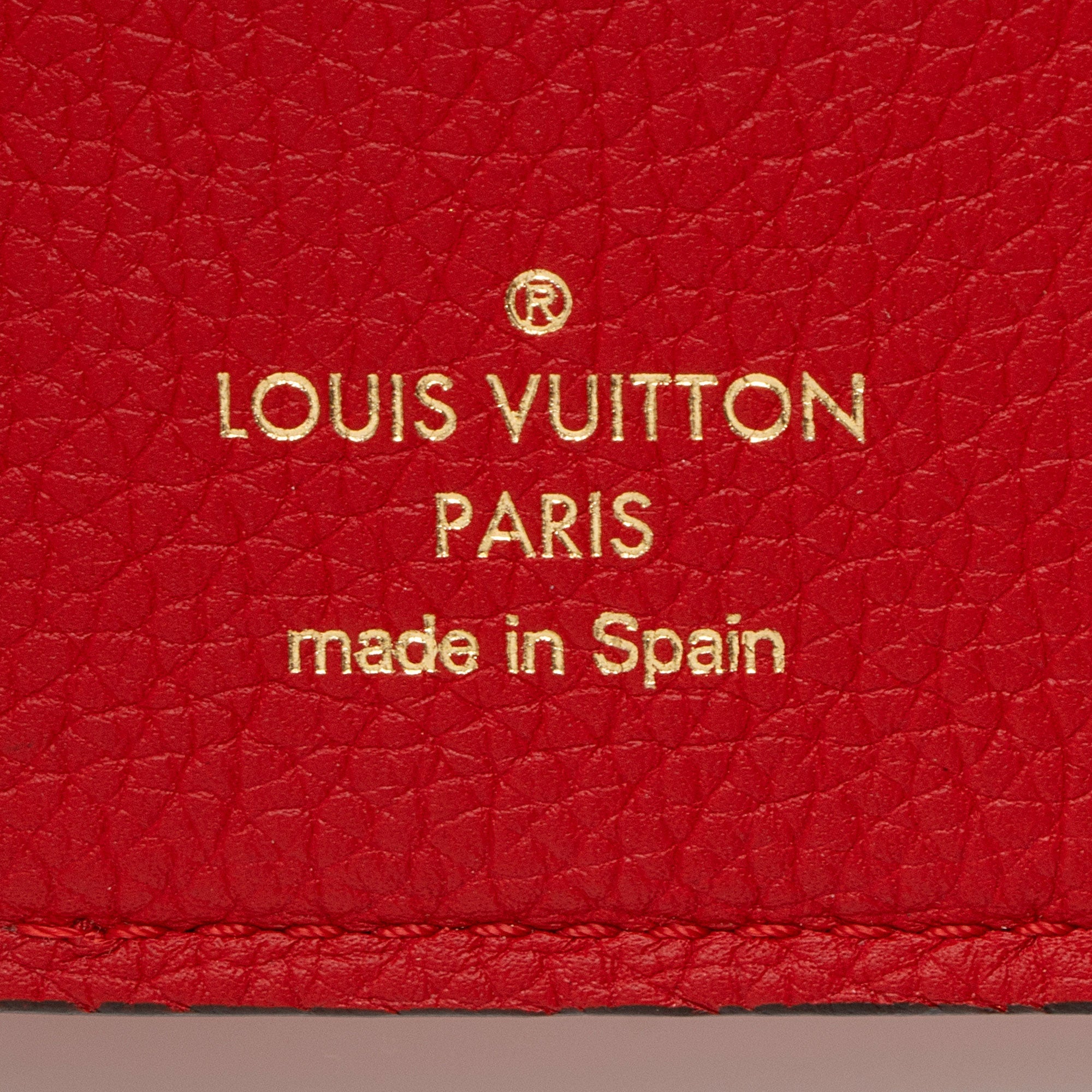 Louis Vuitton Calfskin Monogram Canvas Double V Compact Wallet
