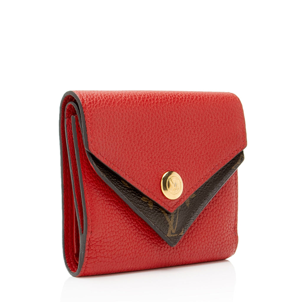 Louis Vuitton Calfskin Monogram Canvas Double V Compact Wallet