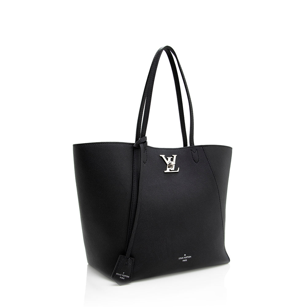 Louis Vuitton Calfskin Lockme Cabas Tote (SHF-18506)