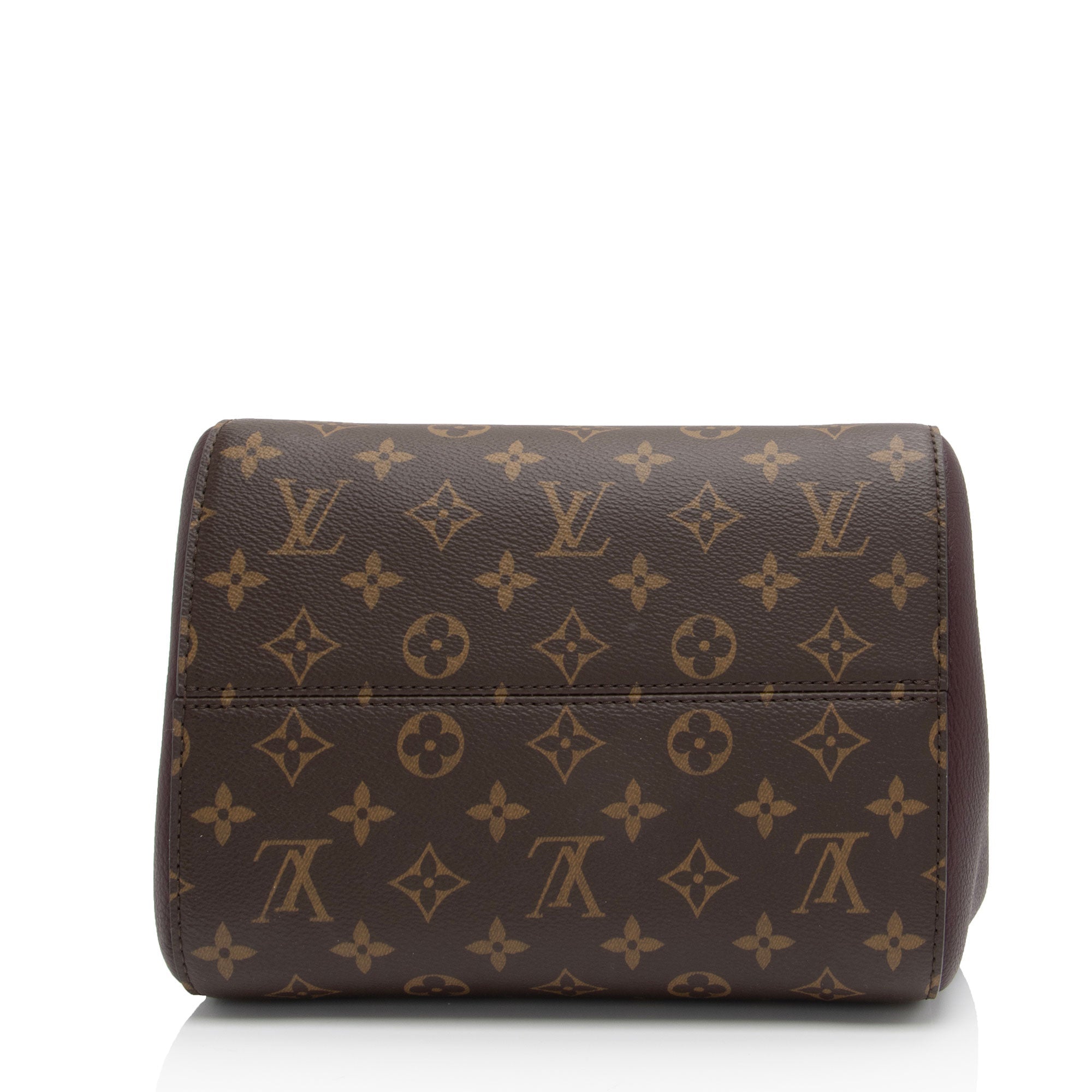 Louis Vuitton Calfskin Monogram Canvas Fold Tote MM (SHF-DEf7bl)