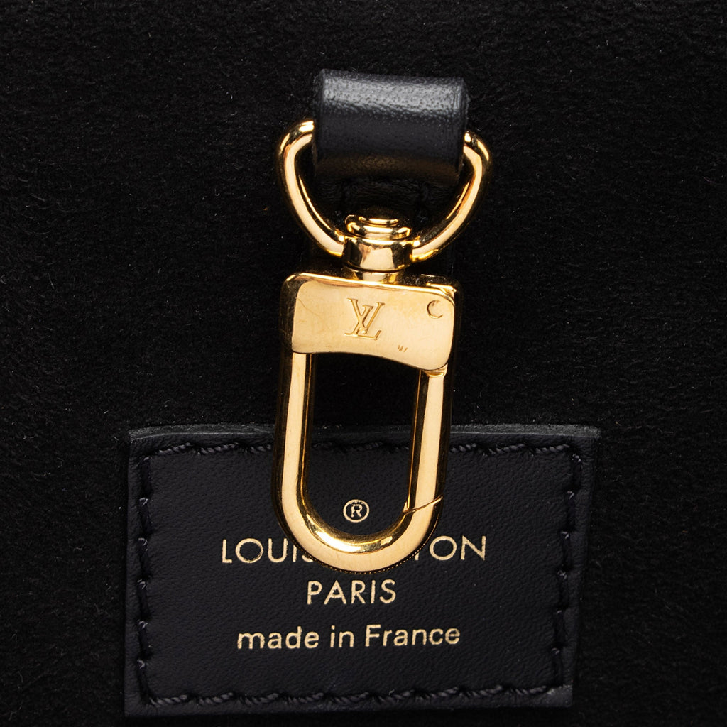Louis Vuitton Calfskin Monogram Canvas Fold Tote MM (SHF-DEf7bl)