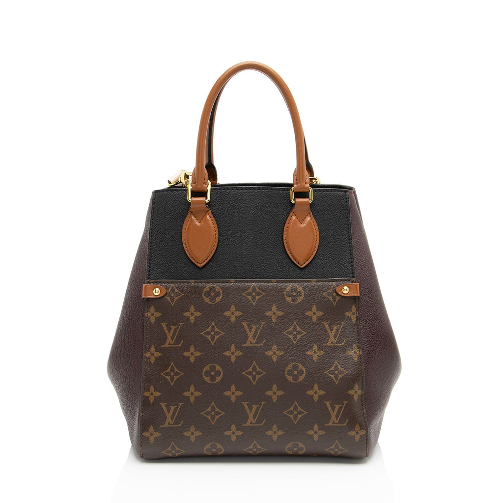 Louis Vuitton Calfskin Monogram Canvas Fold Tote MM