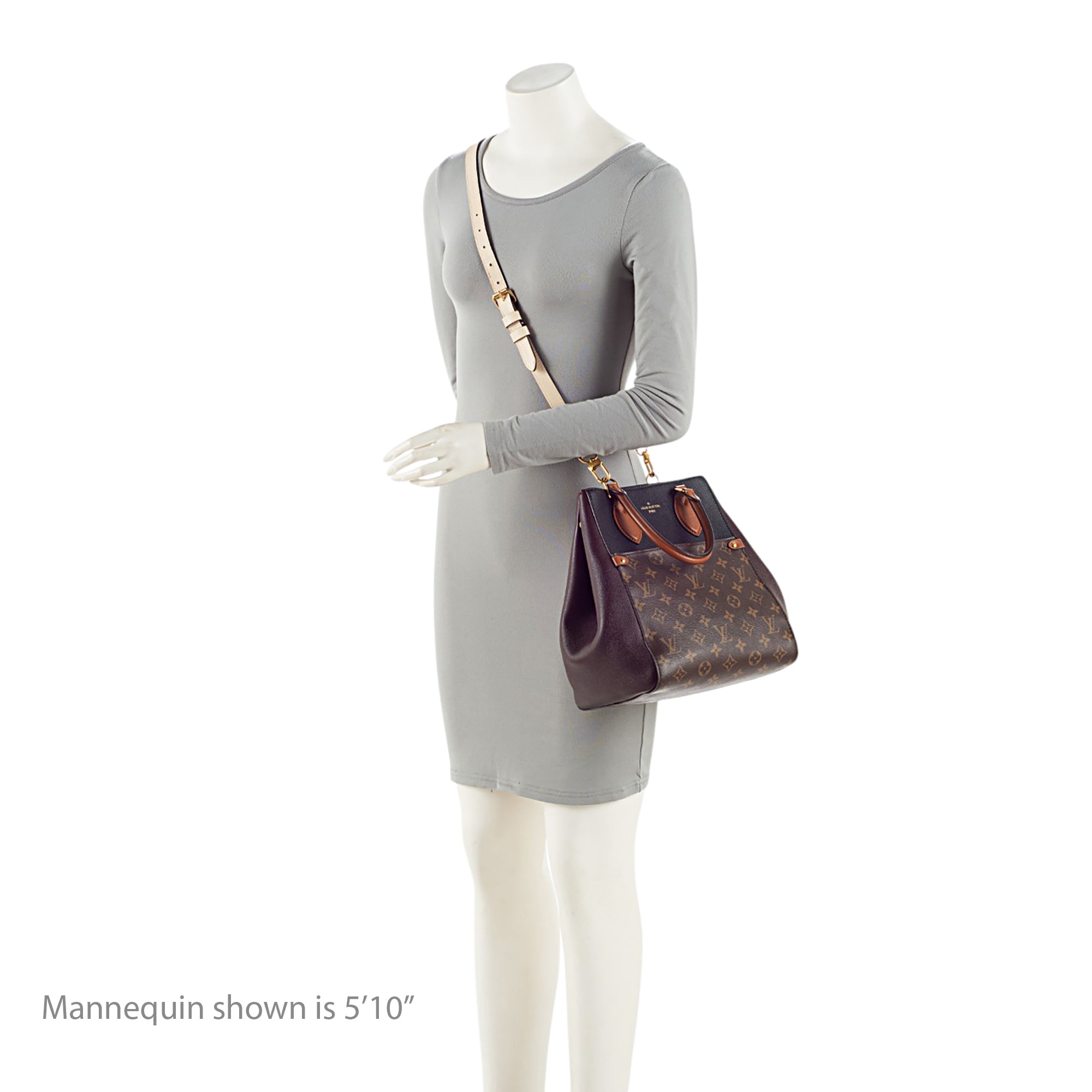 Louis Vuitton Calfskin Monogram Canvas Fold Tote MM