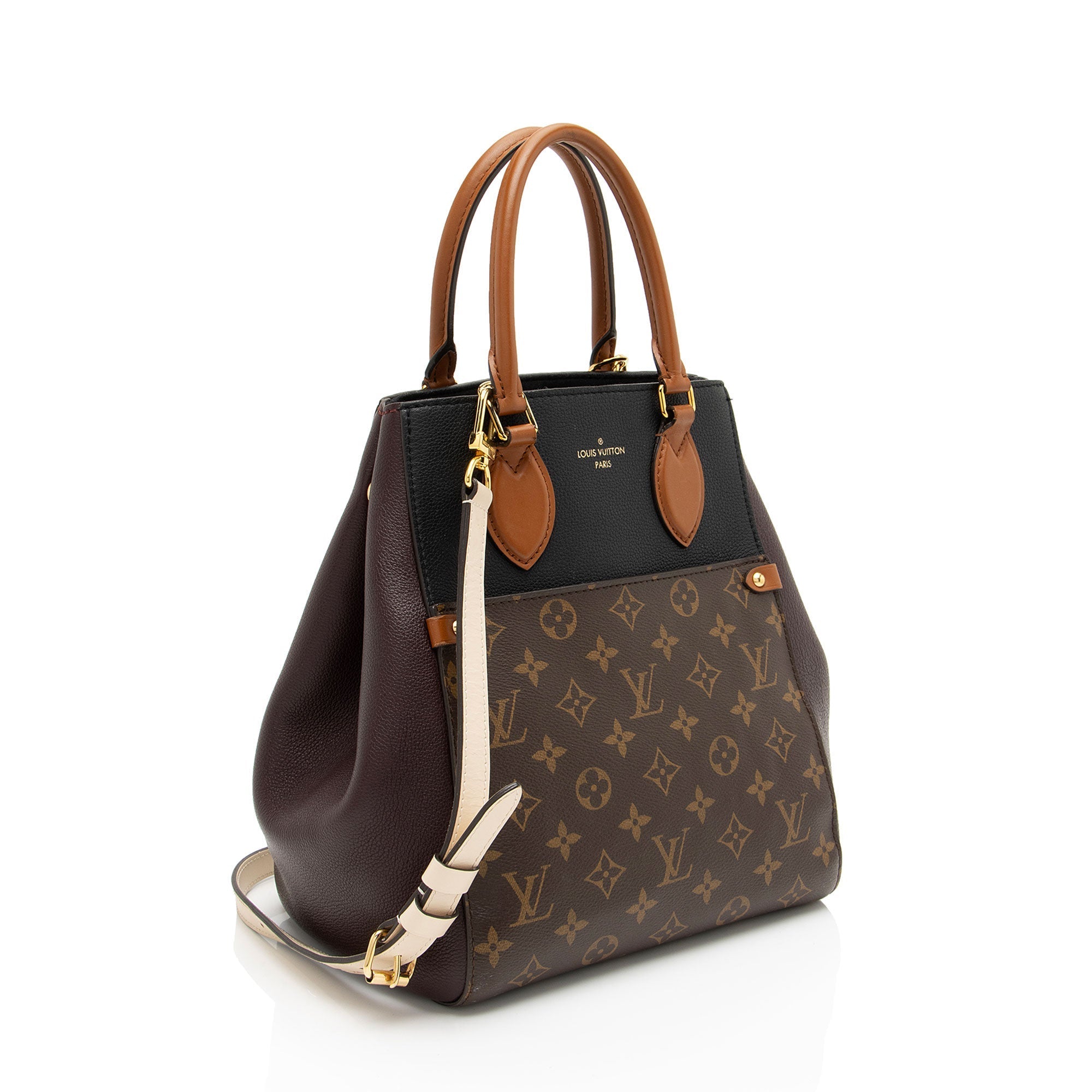 Louis Vuitton Calfskin Monogram Canvas Fold Tote MM