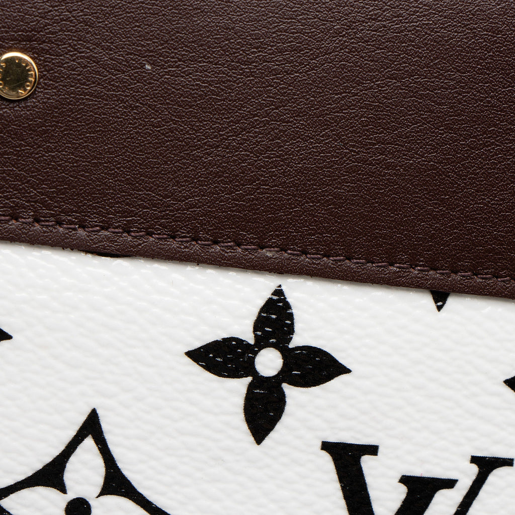Louis Vuitton Calfskin Monogram Canvas Gamma Zippy Wallet (SHF-Hlzxc0)