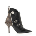 Louis Vuitton Calfskin Monogram Canvas Janet Ankle Boots - Size 9 / 39