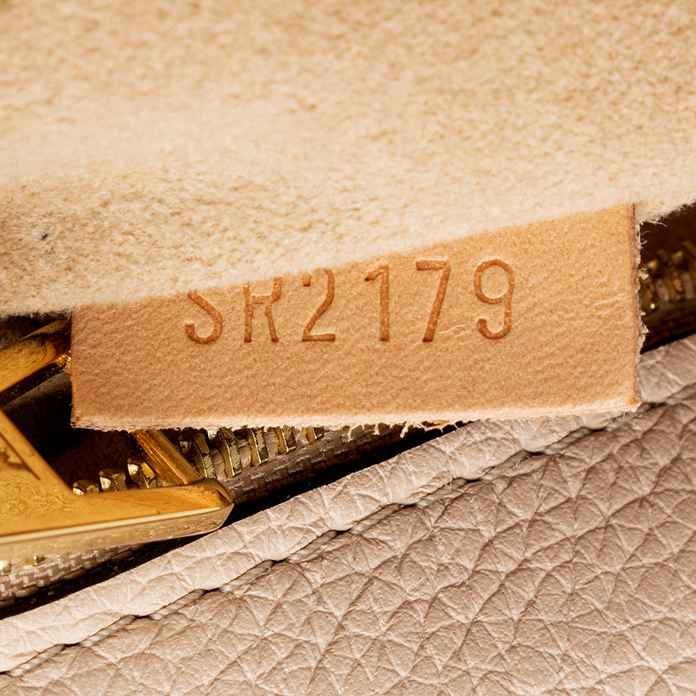 Louis Vuitton Calfskin Monogram Canvas On My Side MM Tote (SHF-21612)
