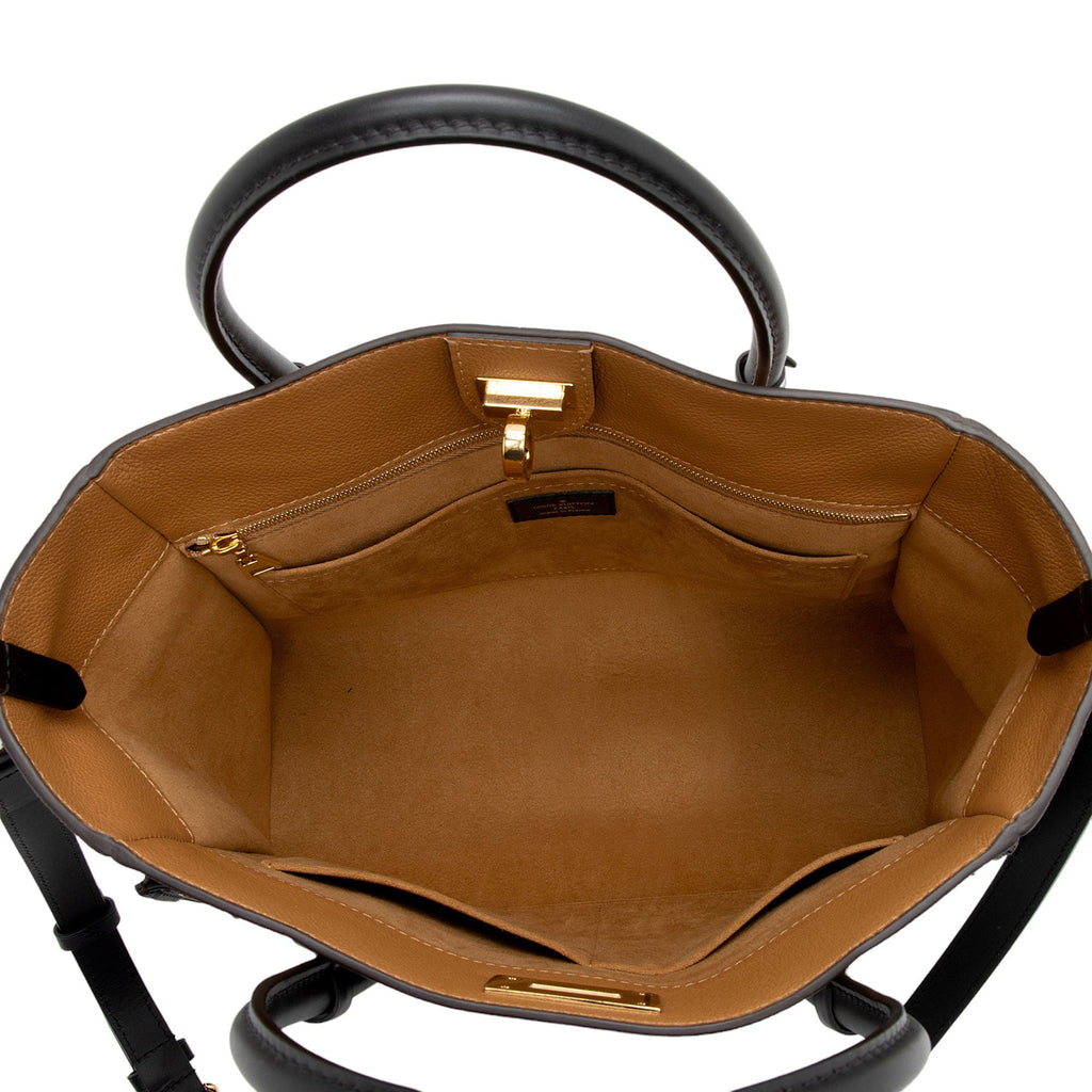 Louis Vuitton Calfskin Monogram Canvas On My Side MM Tote (SHF-bmZRwZ)