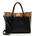 Louis Vuitton Calfskin Monogram Canvas On My Side MM Tote
