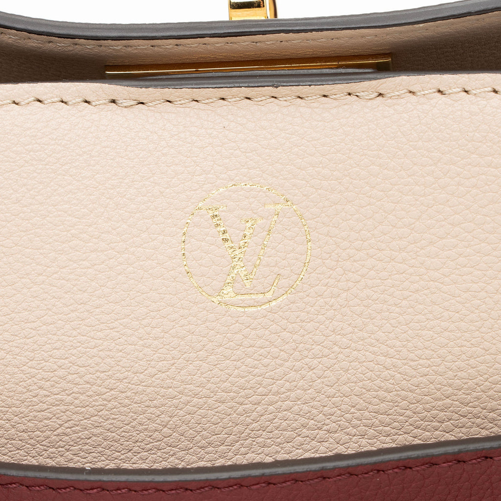 Louis Vuitton Calfskin Monogram Canvas On My Side MM Tote