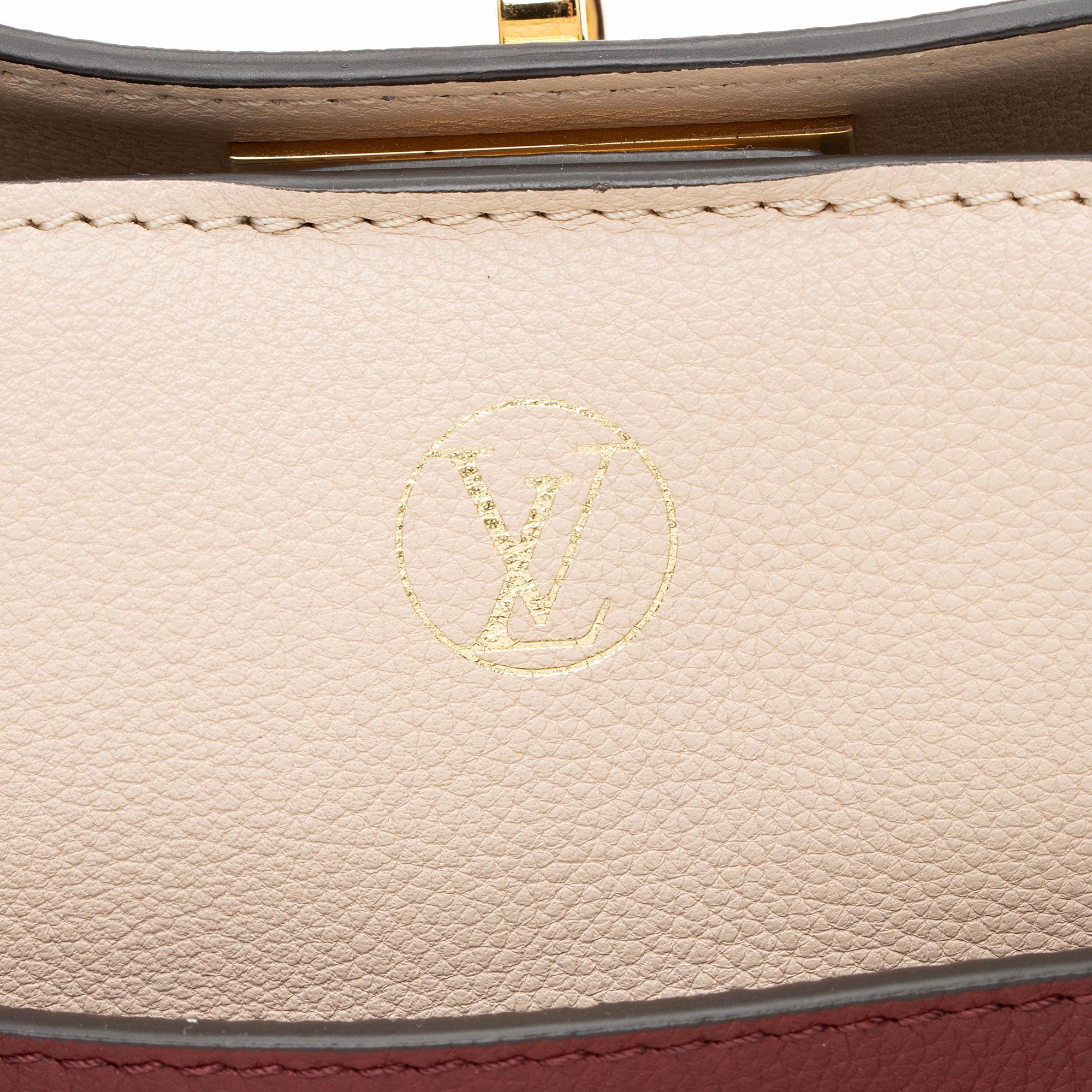 Louis Vuitton Calfskin Monogram Canvas On My Side MM Tote