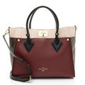 Louis Vuitton Calfskin Monogram Canvas On My Side MM Tote