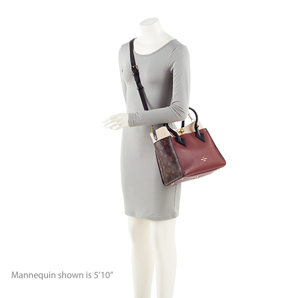 Louis Vuitton Calfskin Monogram Canvas On My Side MM Tote