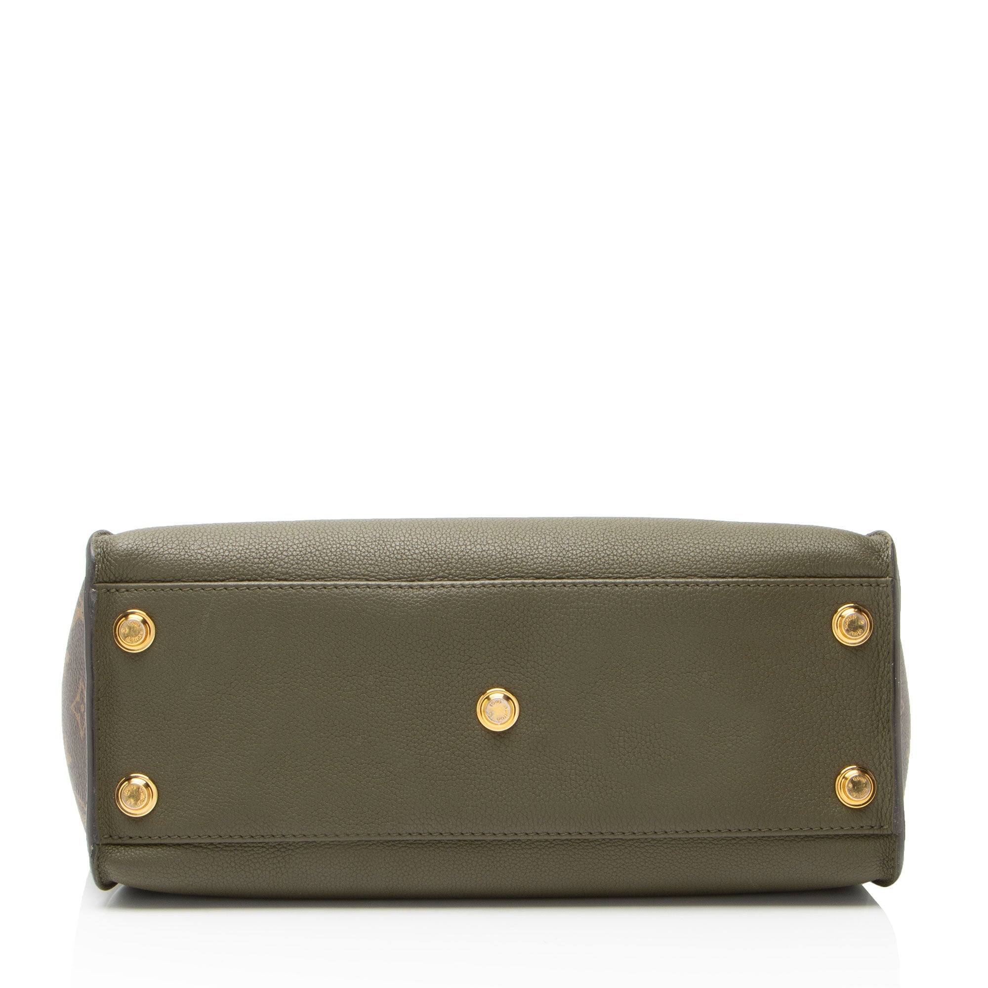 Louis Vuitton Calfskin Monogram Canvas On My Side MM Tote