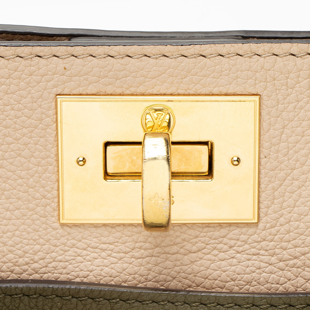 Louis Vuitton Calfskin Monogram Canvas On My Side MM Tote