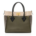 Louis Vuitton Calfskin Monogram Canvas On My Side MM Tote