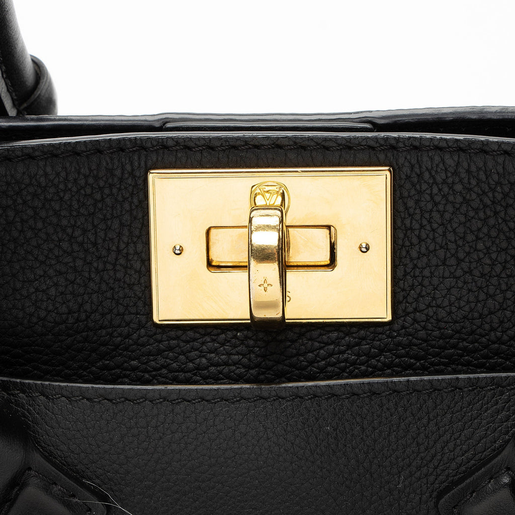 Louis Vuitton Calfskin Monogram Canvas On My Side PM Tote