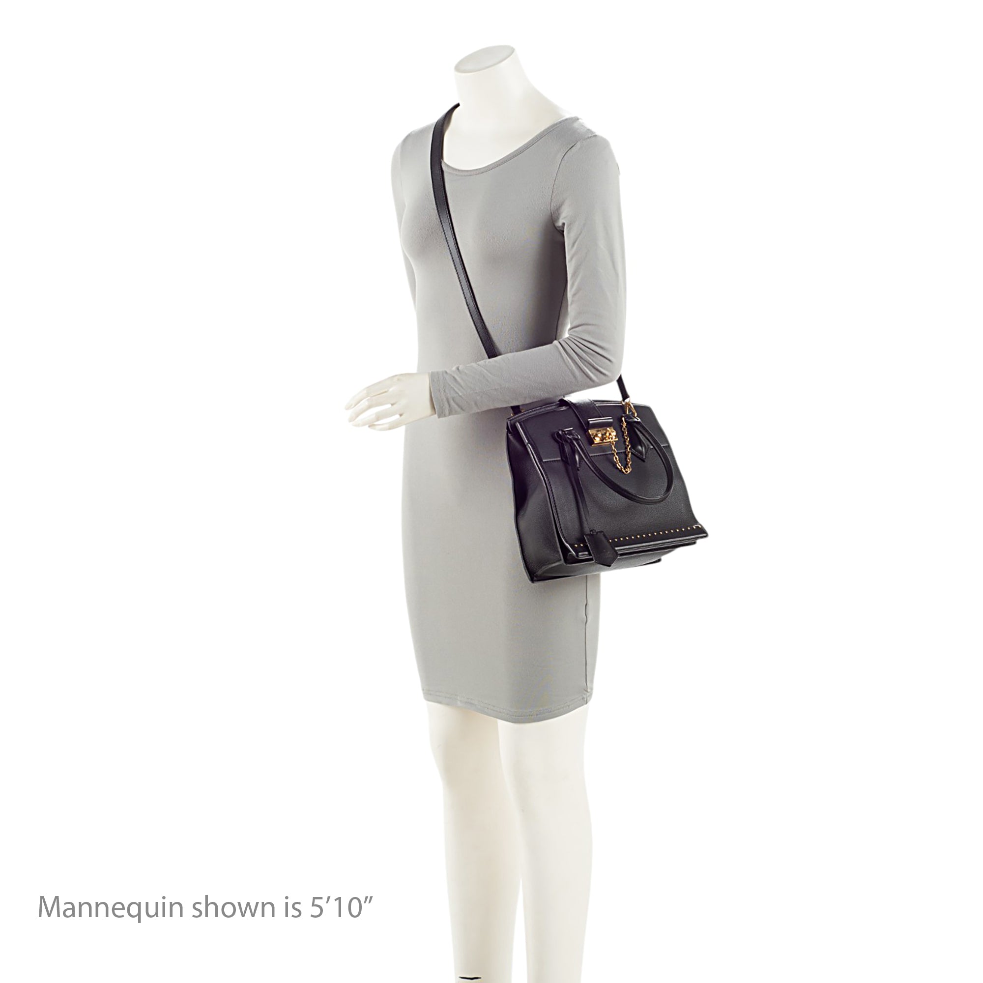 Louis Vuitton Calfskin Studded Marly PM Tote