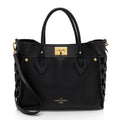 Louis Vuitton Calfskin Tufted Monogram Canvas On My Side MM Tote (SHF-QMhDUi)