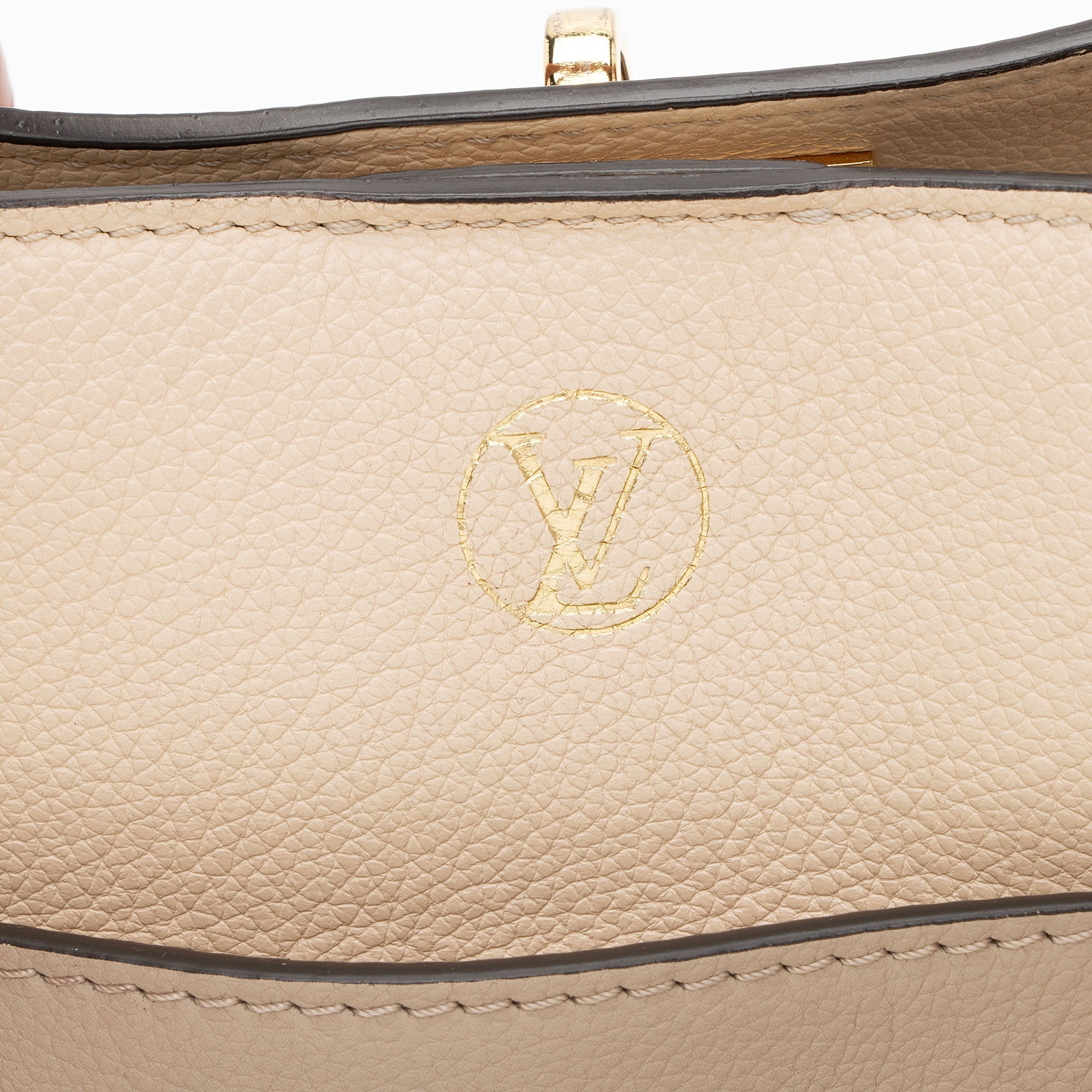 Louis Vuitton Calfskin Tufted Monogram On My Side MM Tote