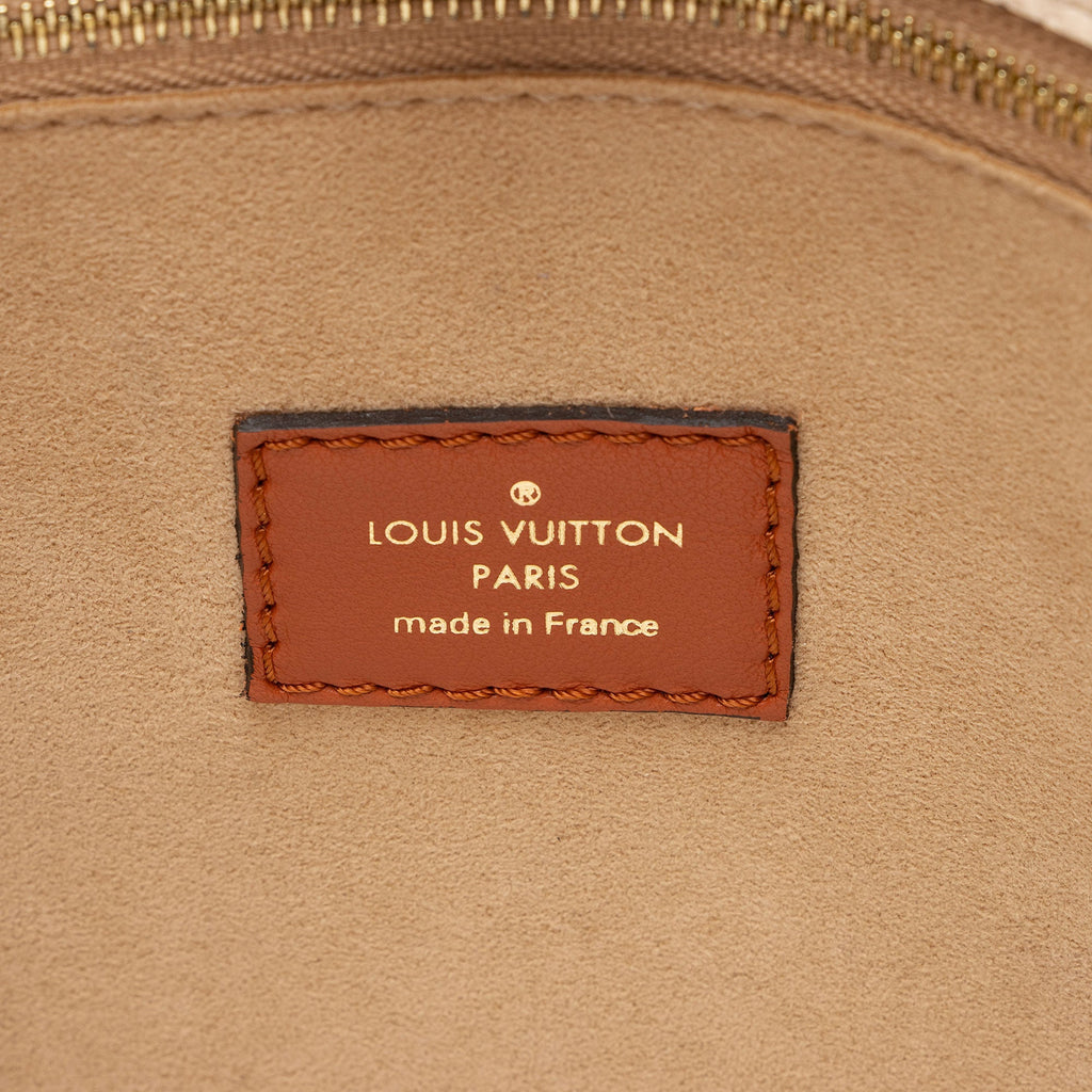 Louis Vuitton Calfskin Tufted Monogram On My Side MM Tote