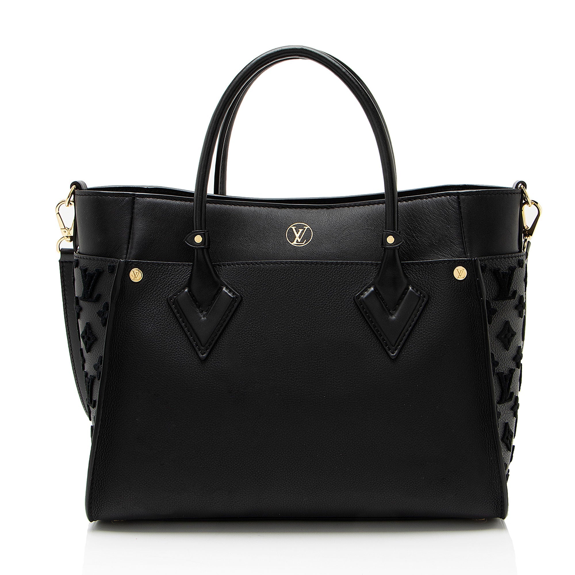 Louis Vuitton Calfskin Tufted Monogram On My Side MM Tote