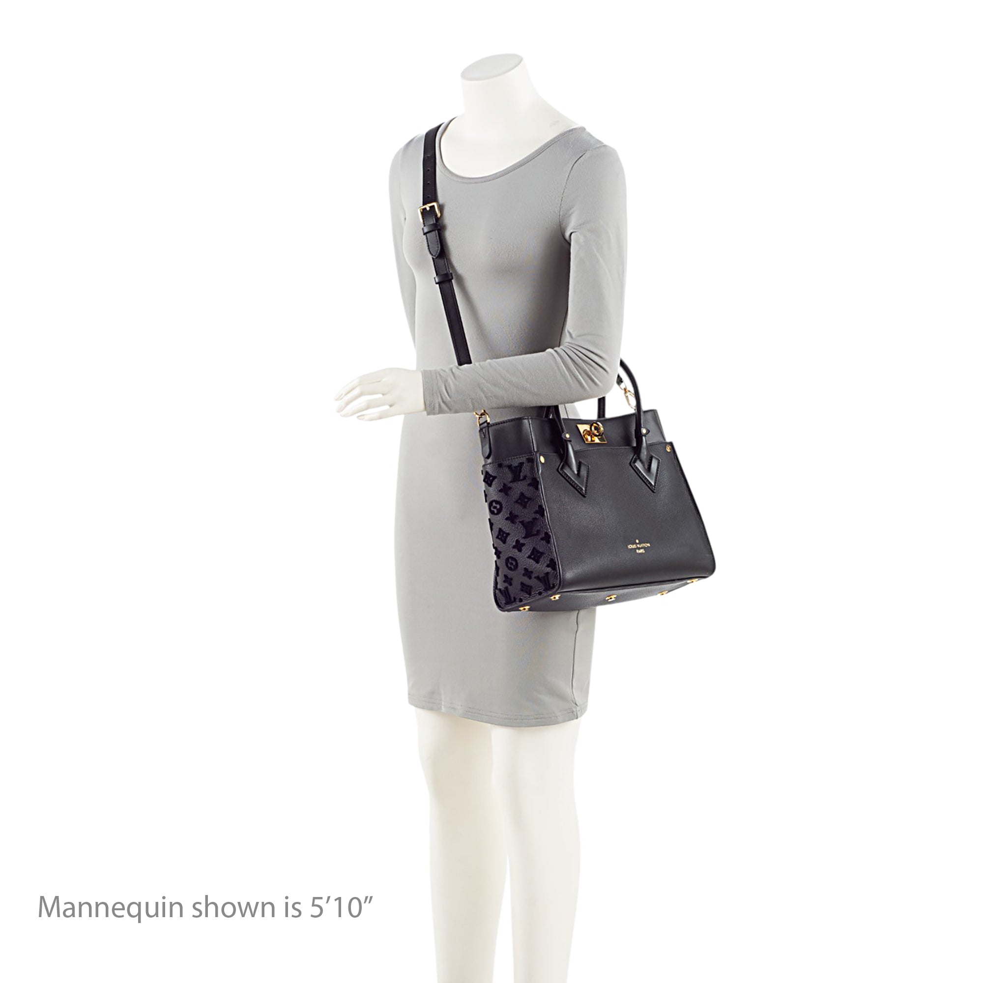 Louis Vuitton Calfskin Tufted Monogram On My Side MM Tote