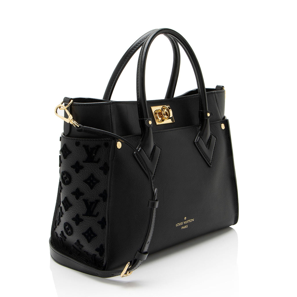 Louis Vuitton Calfskin Tufted Monogram On My Side MM Tote