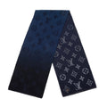 Louis Vuitton Cashmere Giant Monogram Dawn to Dusk Fringe Scarf