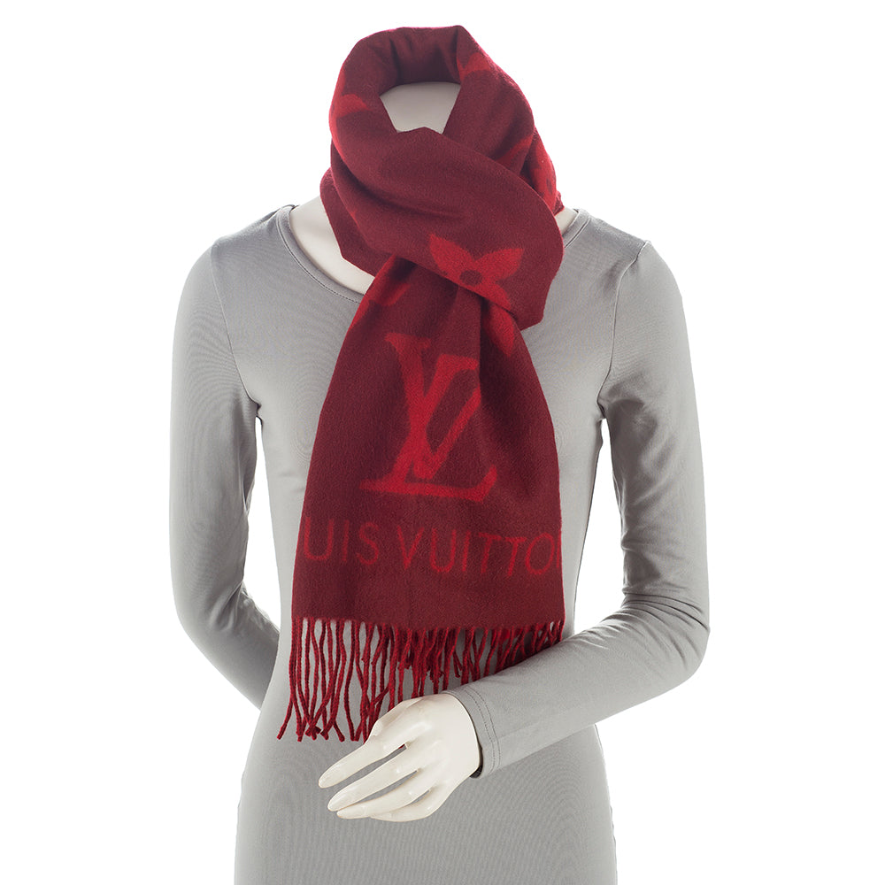 Louis Vuitton Cashmere Reykjavik Monogram Scarf (SHF-21870)