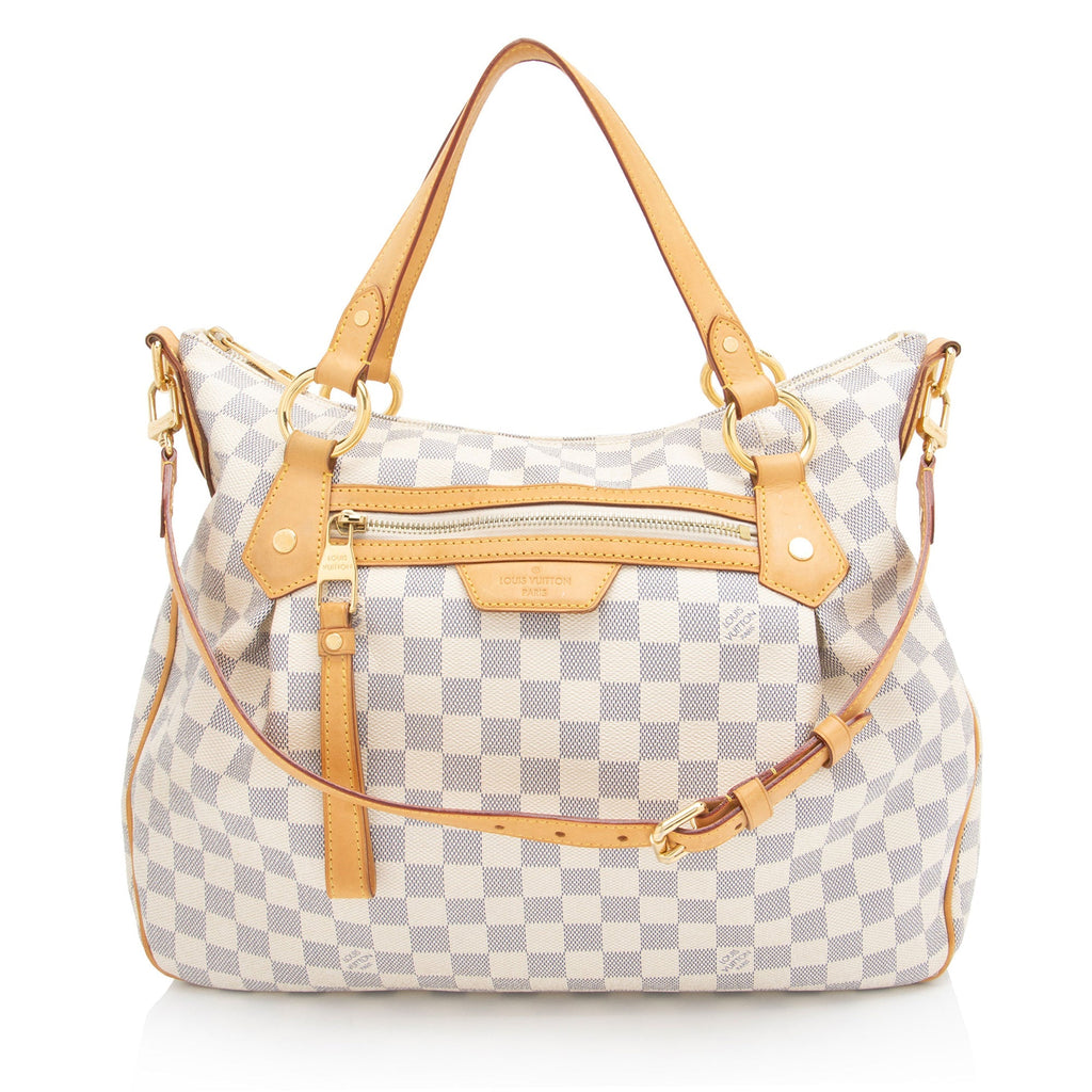 Louis Vuitton Damier Azur Evora MM Tote (SHF-hDLcg6)