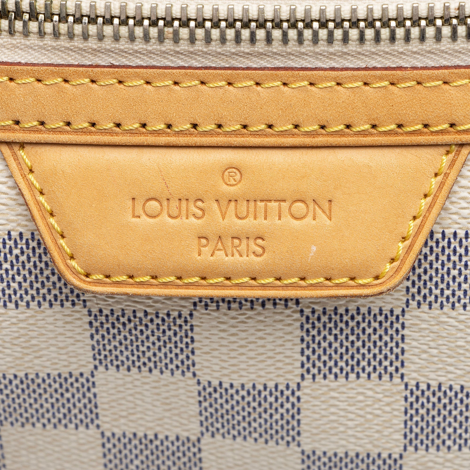 Louis Vuitton Damier Azur Evora MM Tote (SHF-hDLcg6)