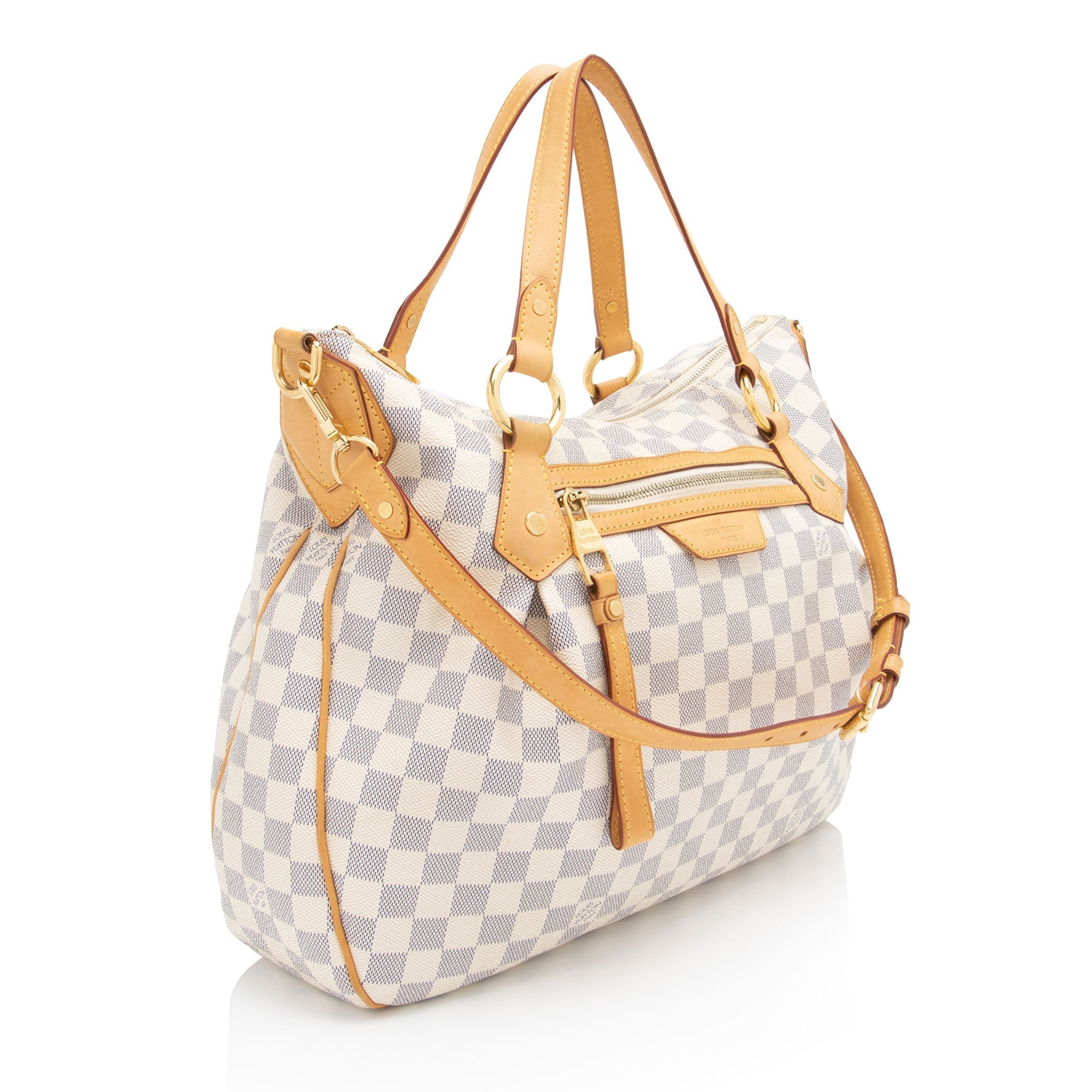 Louis Vuitton Damier Azur Evora MM Tote (SHF-hDLcg6)