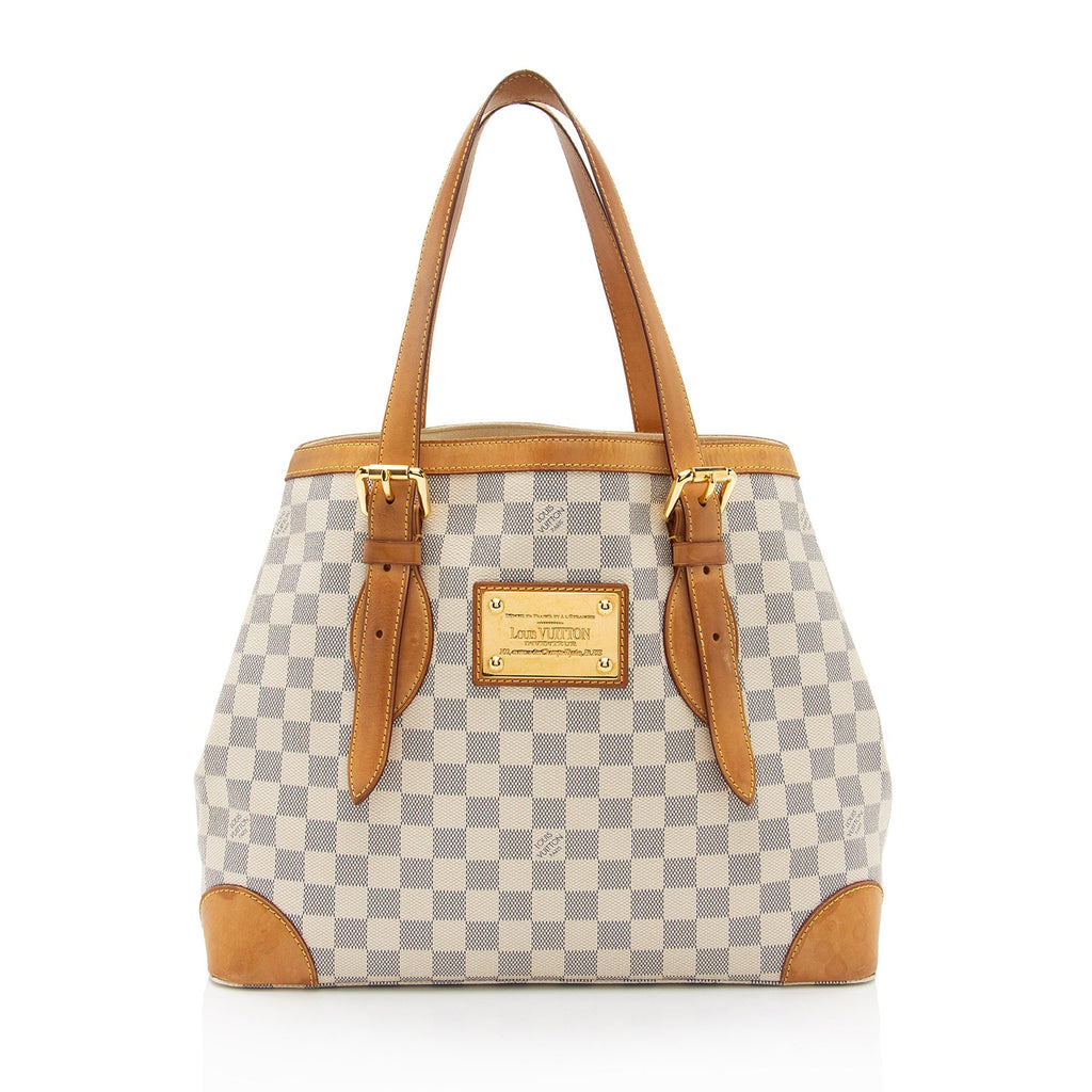 Louis Vuitton Damier Azur Hampstead MM Tote (SHF-Fmj5Yy)