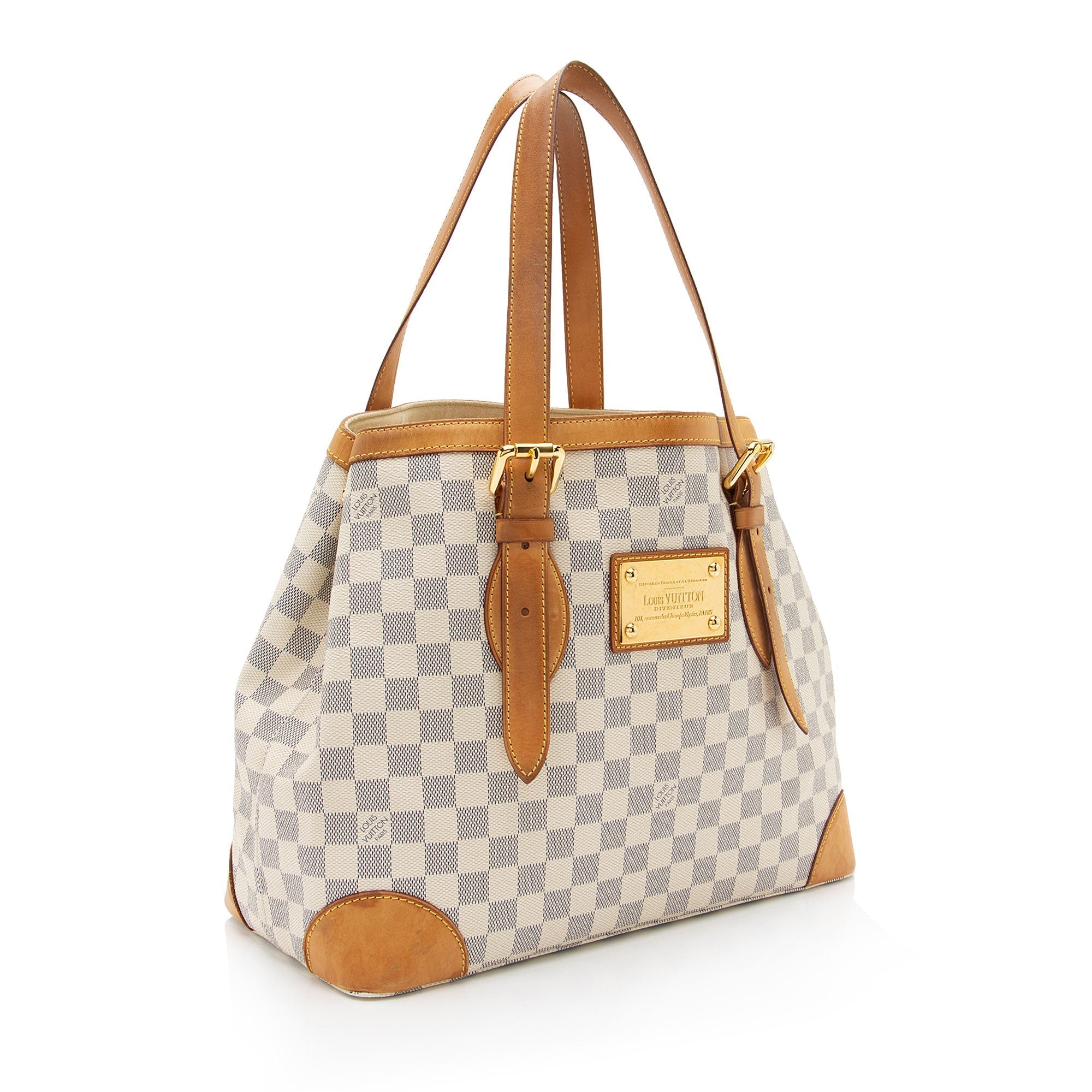 Louis Vuitton Damier Azur Hampstead MM Tote (SHF-Fmj5Yy)