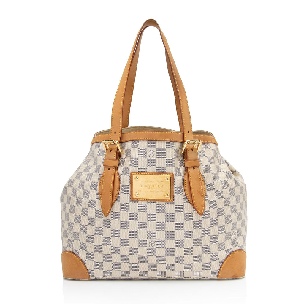 Louis Vuitton Damier Azur Hampstead MM Tote (SHF-YxFohX)