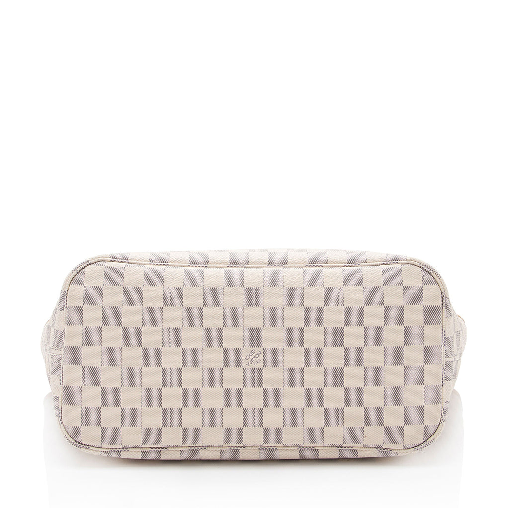 Louis Vuitton Damier Azur Neverfull MM Tote (SHF-qjLpho)