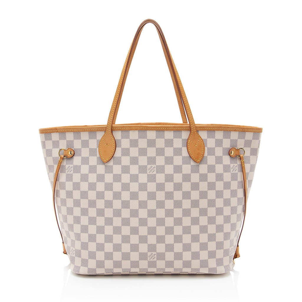 Louis Vuitton Damier Azur Neverfull MM Tote (SHF-qjLpho)
