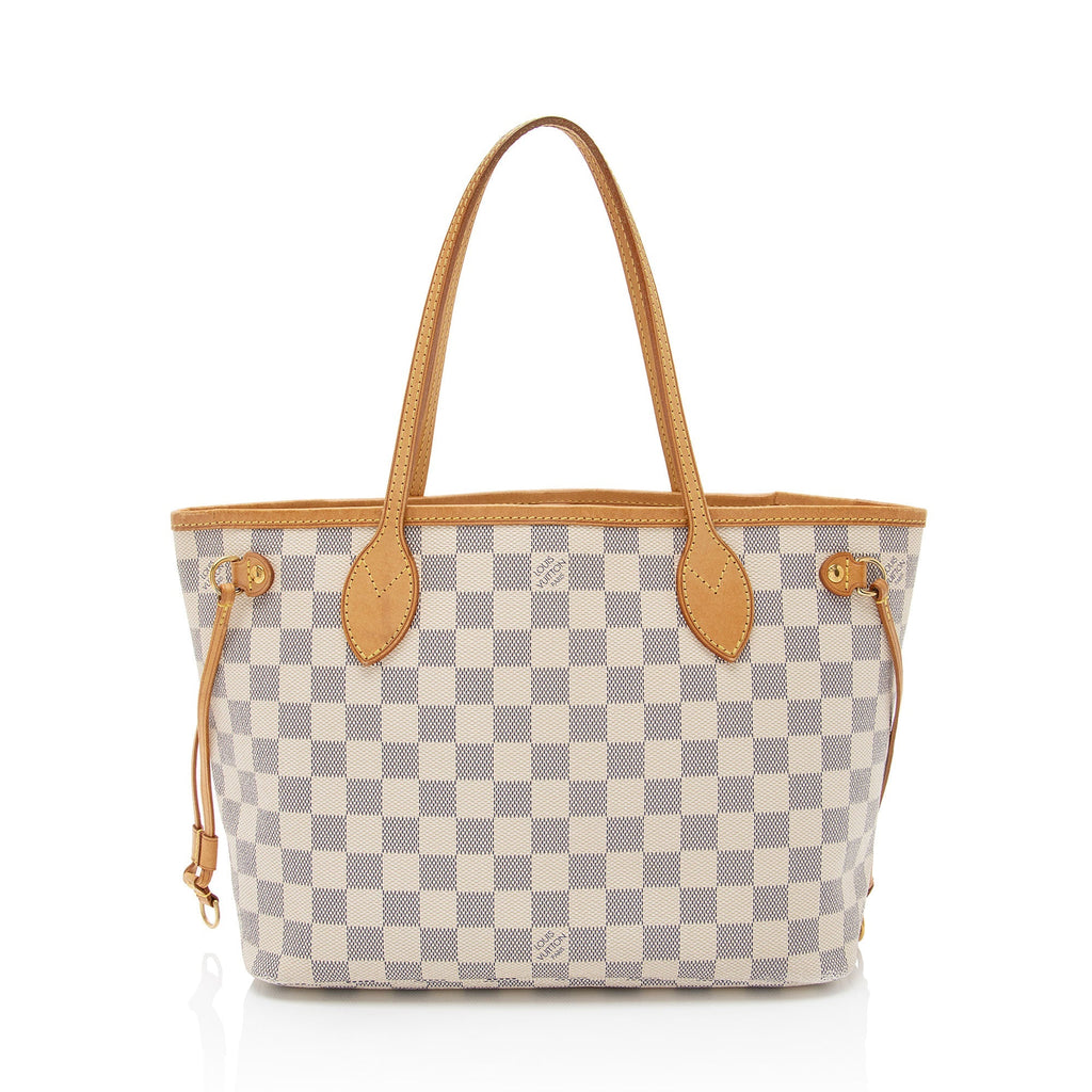 Louis Vuitton Damier Azur Neverfull PM Tote (SHF-DxgmLJ)