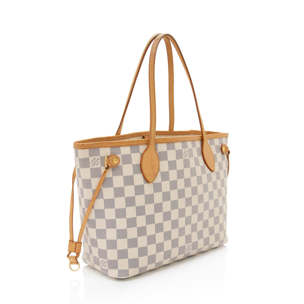 Louis Vuitton Damier Azur Neverfull PM Tote (SHF-DxgmLJ)
