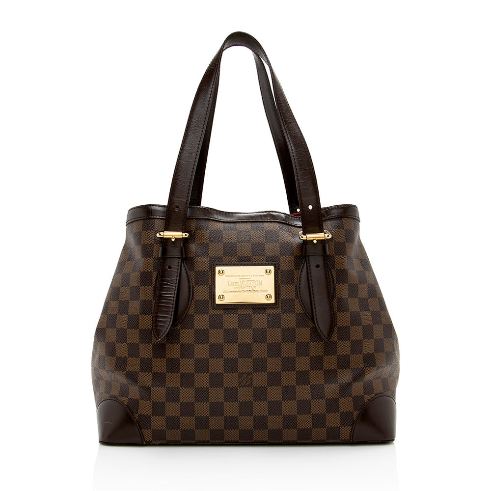 Louis Vuitton Damier Ebene Hampstead MM Tote - FINAL SALE (SHF-16598)