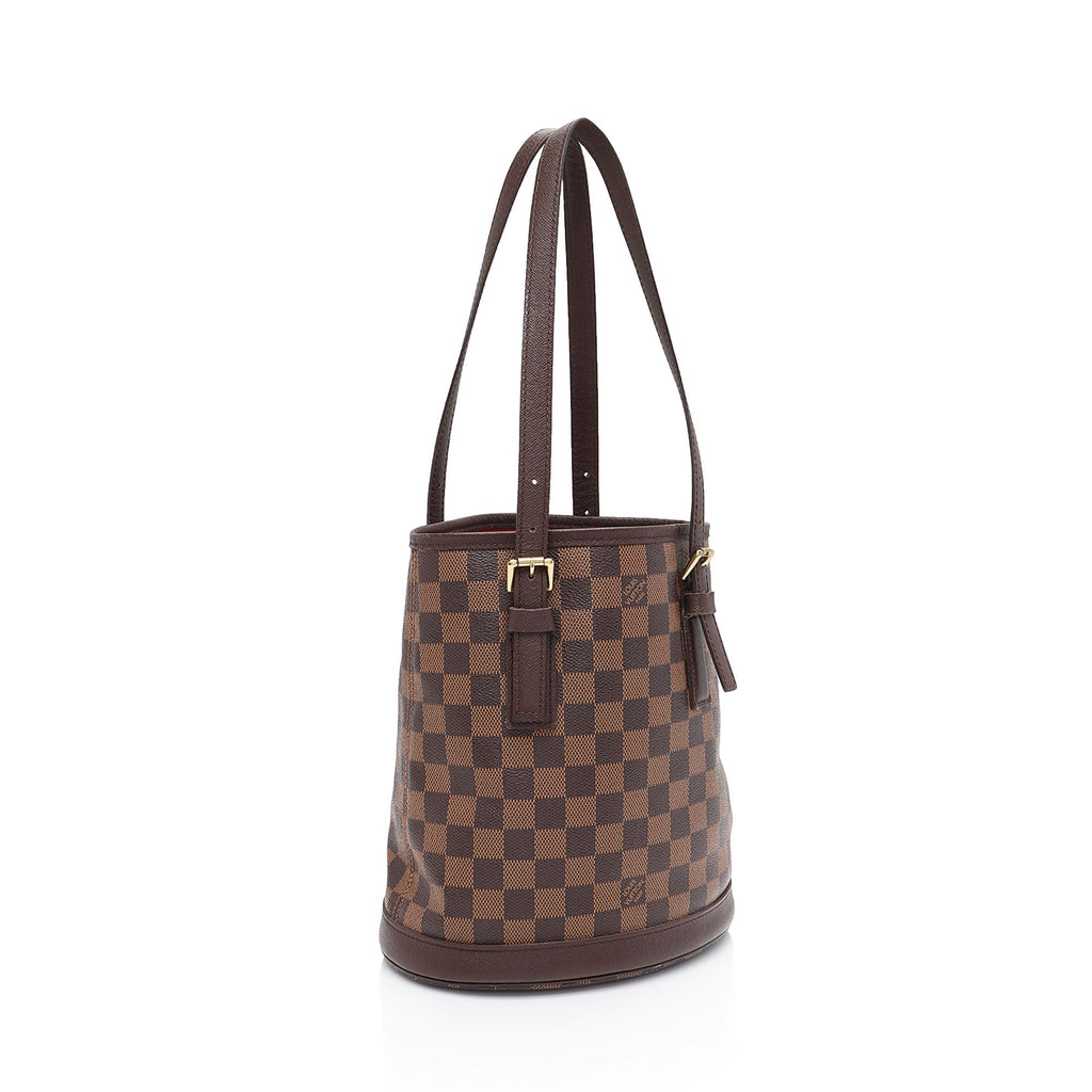 Louis Vuitton Damier Ebene Marais Bucket Tote (SHF-K0Q38J)