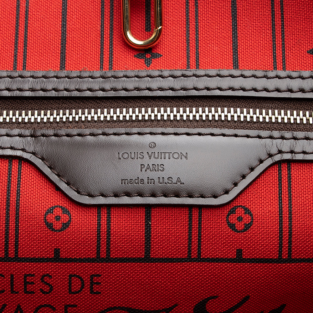 Louis Vuitton Damier Ebene Neverfull GM Tote (SHF-18523)