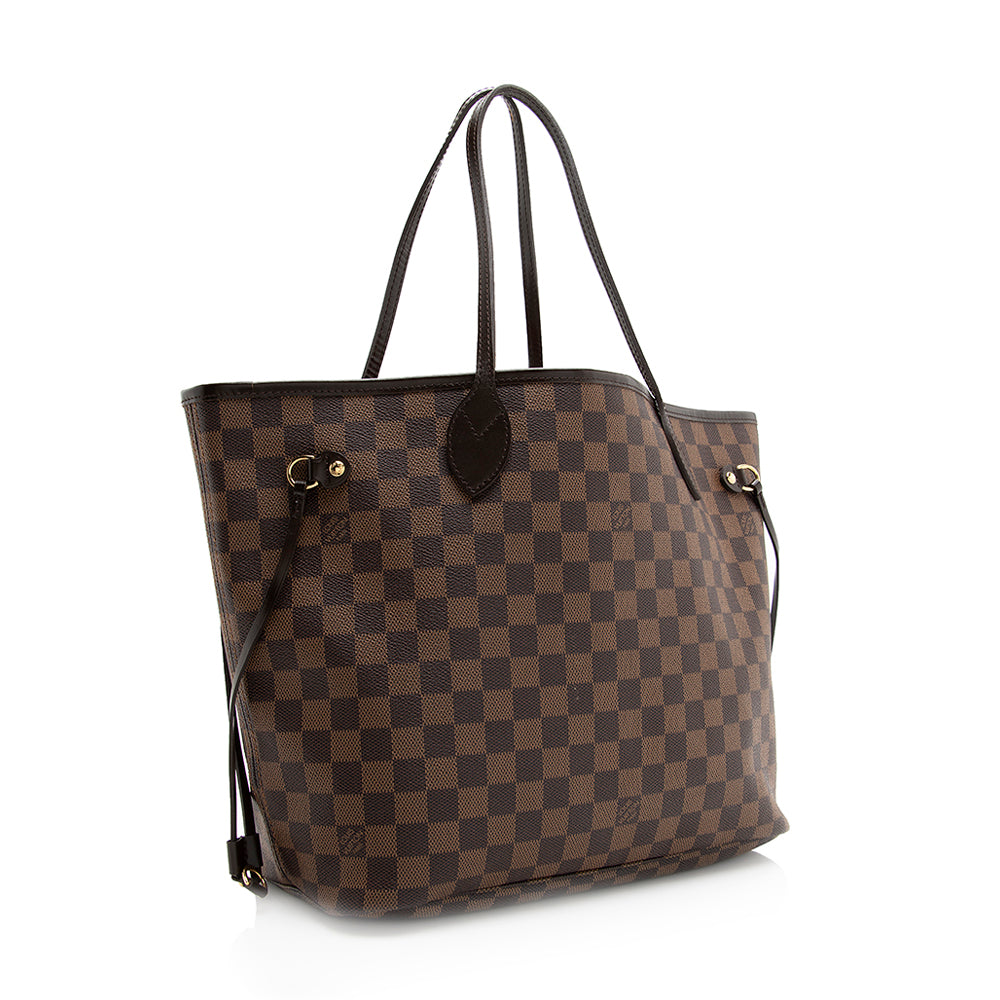Louis Vuitton Damier Ebene Neverfull MM Tote (SHF-20026)