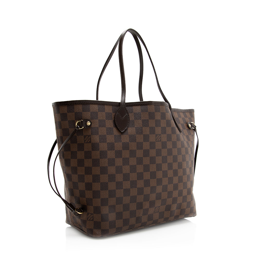 Louis Vuitton Damier Ebene Neverfull MM Tote (SHF-20027)