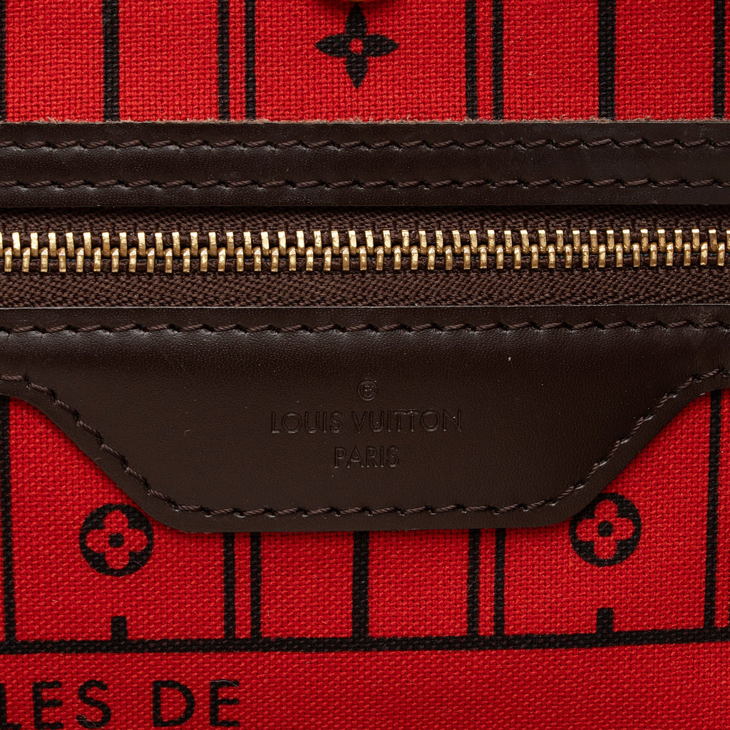 Louis Vuitton Damier Ebene Neverfull MM Tote (SHF-hTP9pR)